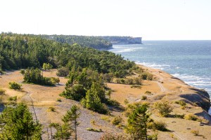 Västra kustlinjen söderut mot Tofta skjutfält. Foto: Linda Dahlström