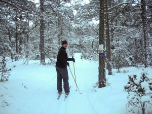 Skidåkning vid VOK-stugan. Foto: Linda Dahlström